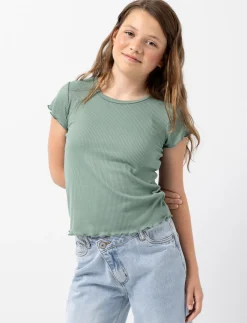 T-shirt with Lettuce Hem