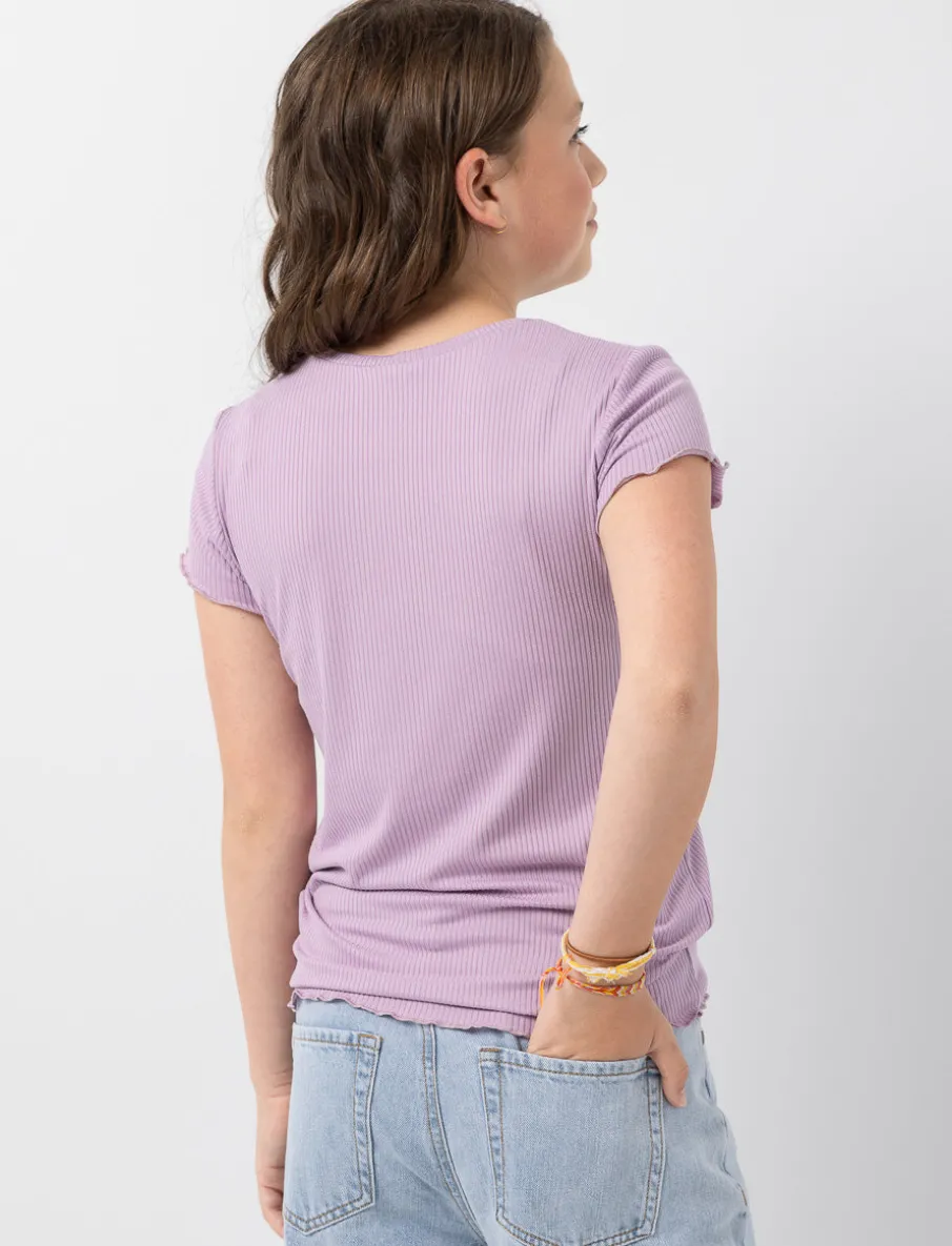 T-shirt with Lettuce Hem