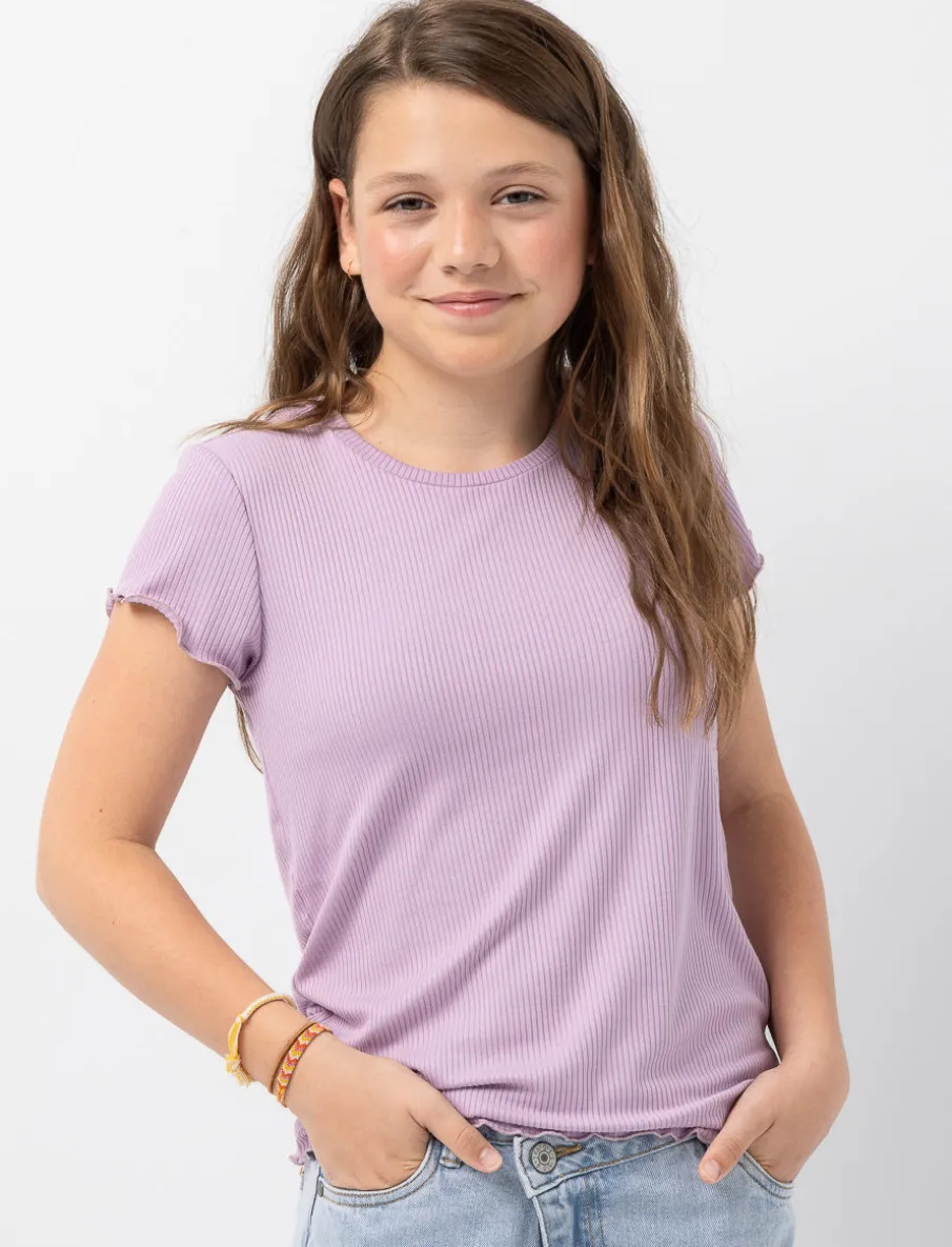 T-shirt with Lettuce Hem