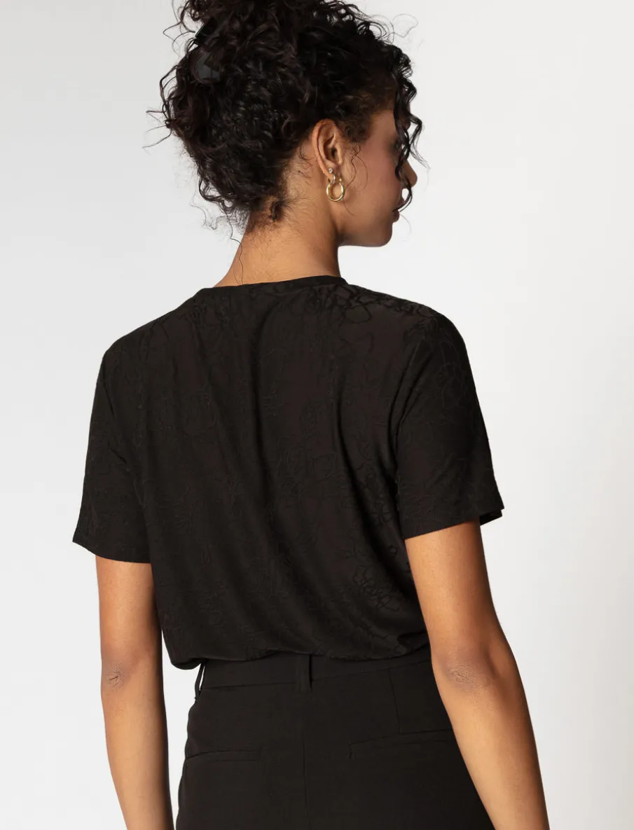 T-shirt with Textured Pattern