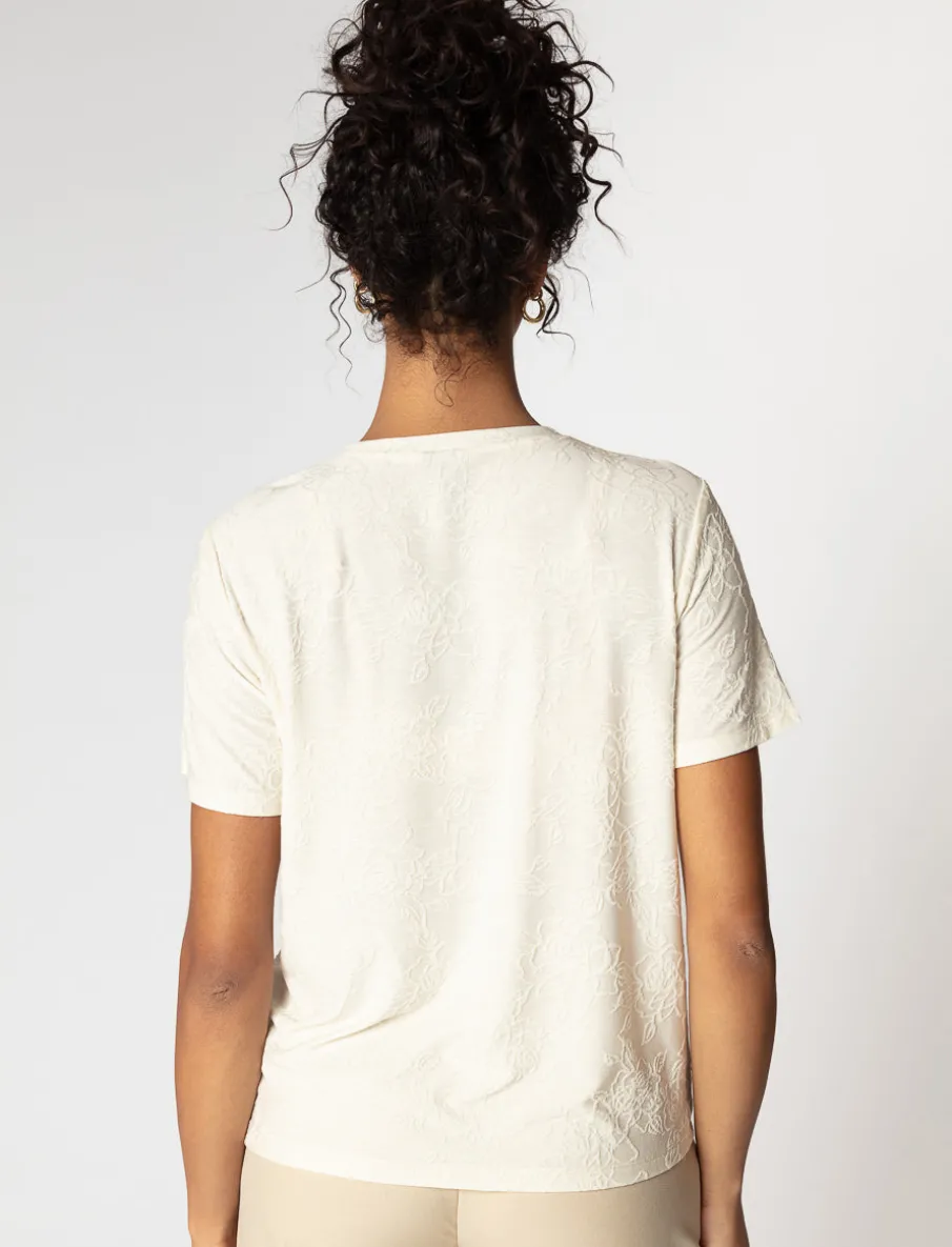 T-shirt with Textured Pattern