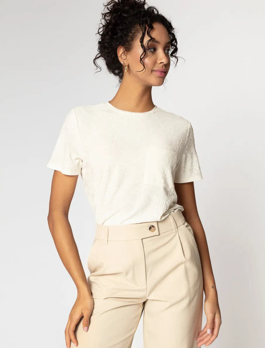 T-shirt with Textured Pattern