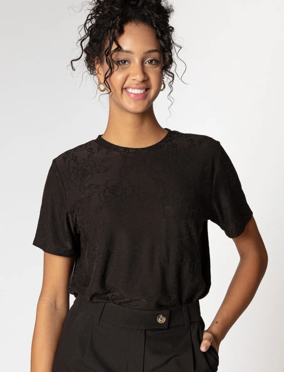 T-shirt with Textured Pattern