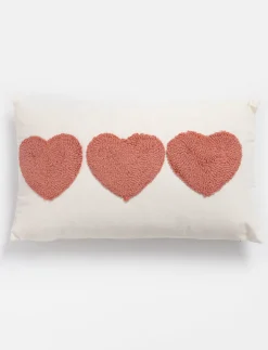 Tufted Three-Heart Lumbar Cushion