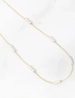 Twisted Chain Necklace with Pearls