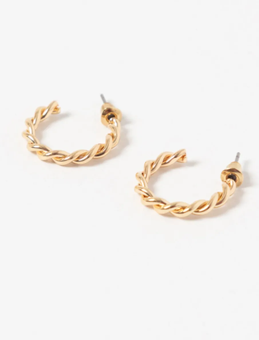 Twisted Hoop Earrings