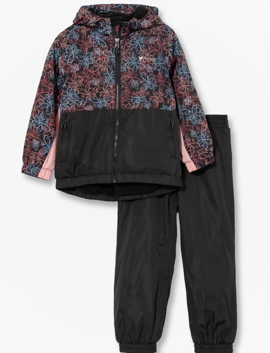 Two-Piece Fleece-Lined Rain Suit - Little Girls