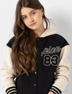 Two-tone Varsity-style Hoodie Jacket