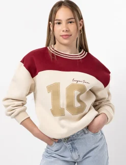 Two-tone Varsity-style Sweater
