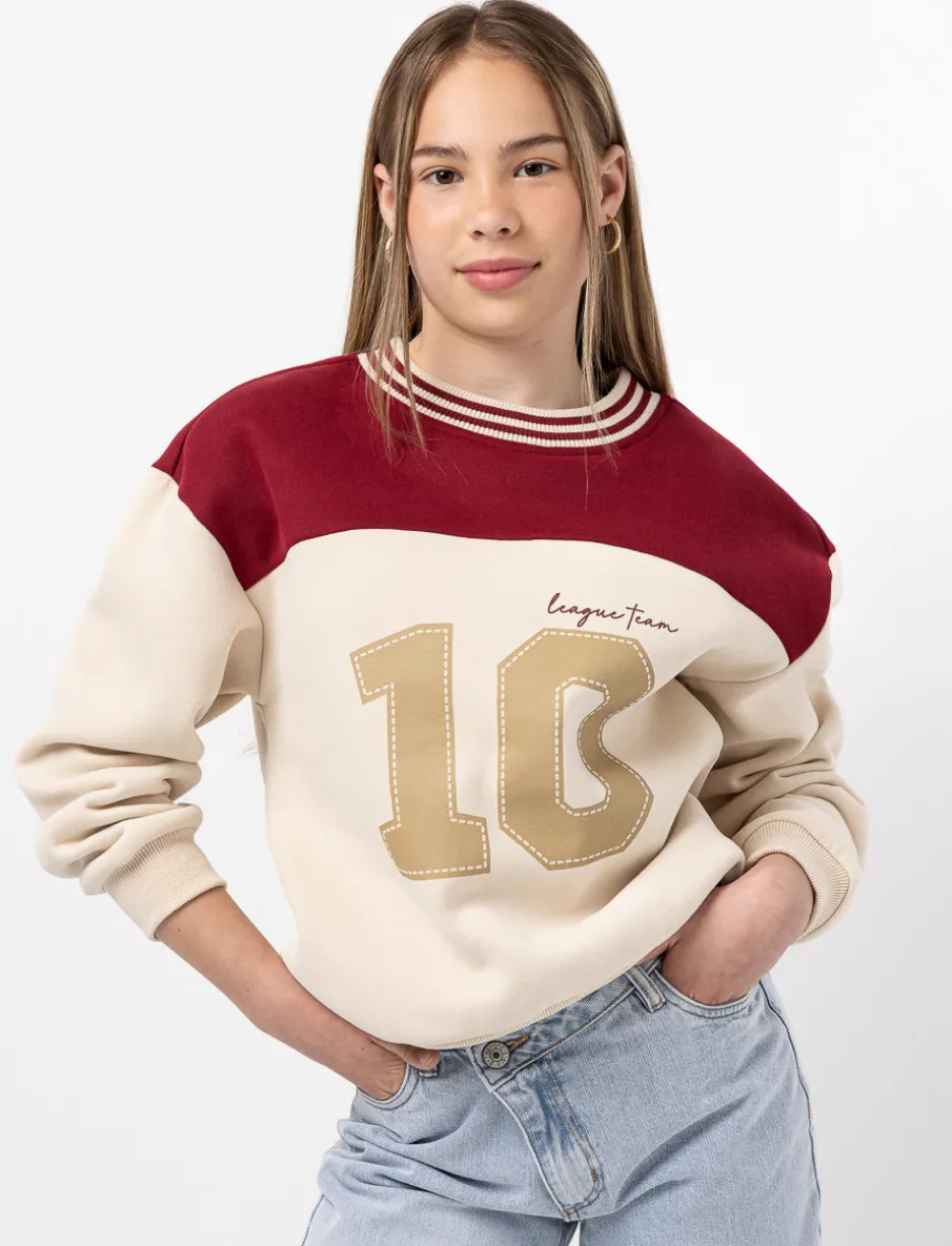 Two-tone Varsity-style Sweater