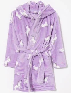 Unicorn Plush Bathrobe - Little Girl