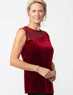 Velvet Tank Top with Sequins