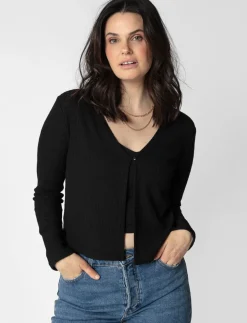 V-neck Textured Cardigan