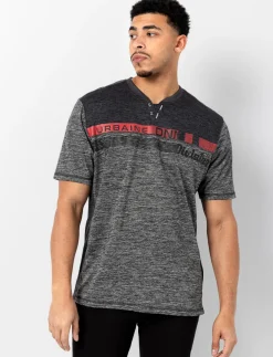 V-neck T-shirt with Buttons