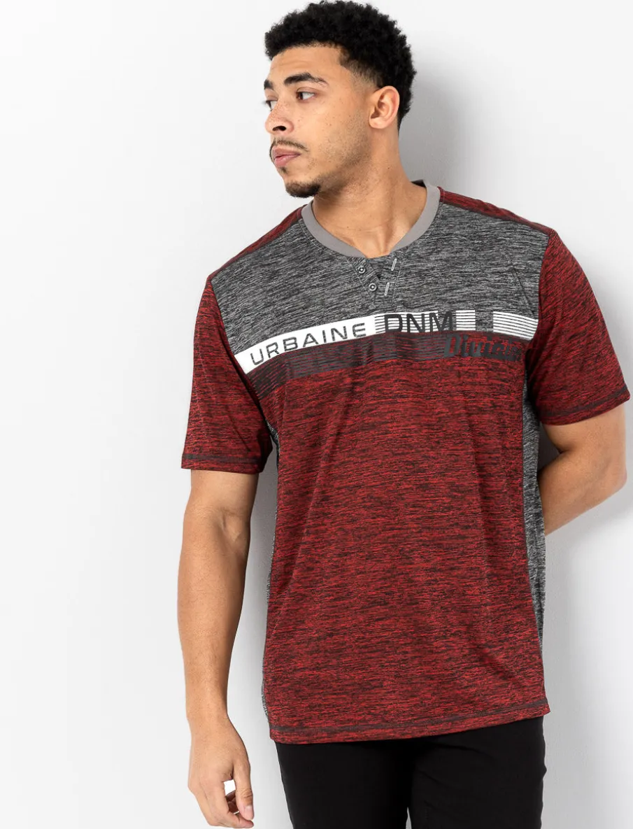 V-neck T-shirt with Buttons