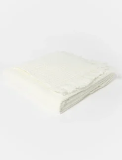 Waffle-textured Throw