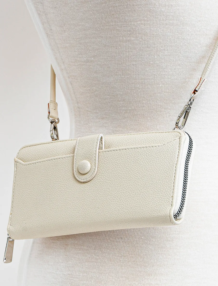 Wallet with detachable strap