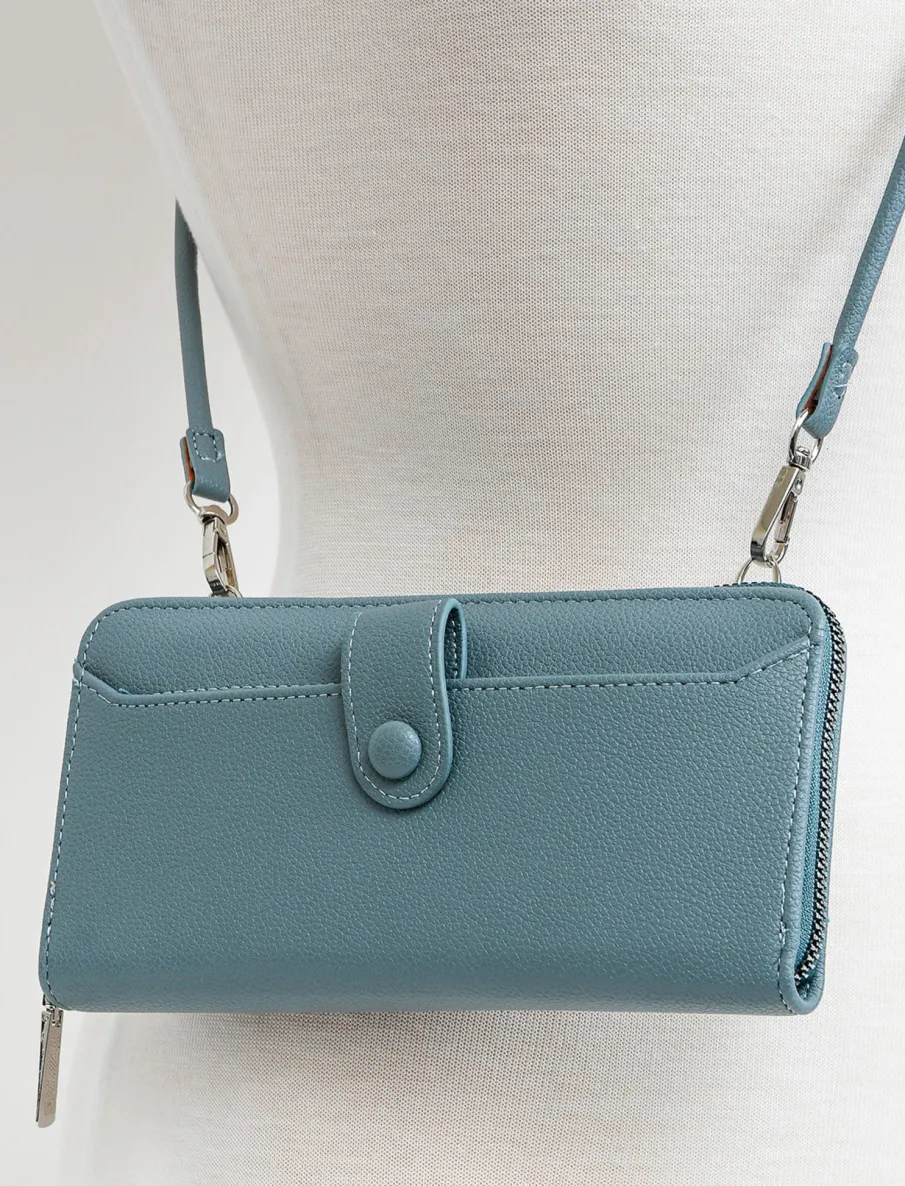 Wallet with detachable strap