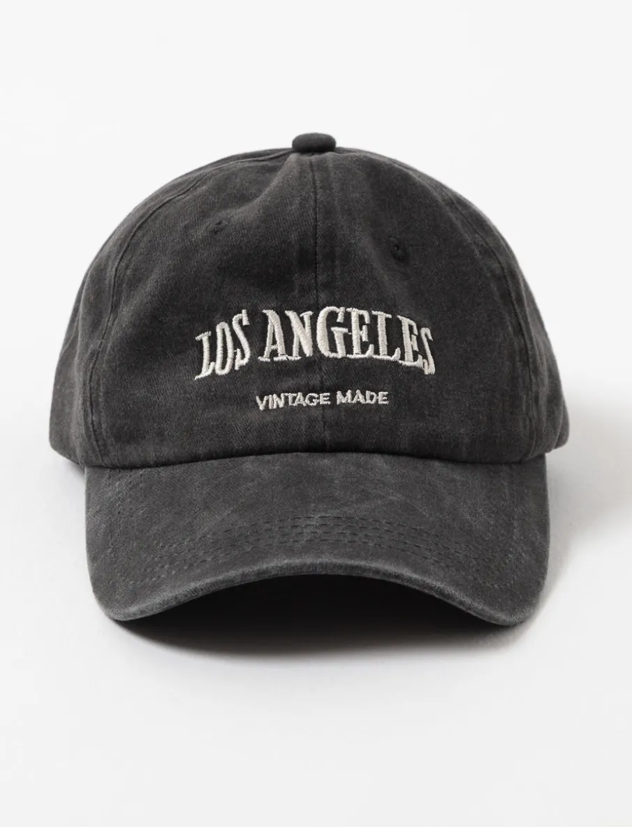 Washed Cap with Los Angeles Embroidery