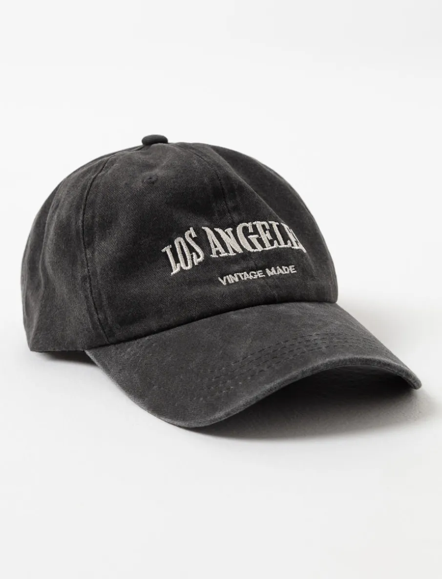 Washed Cap with Los Angeles Embroidery