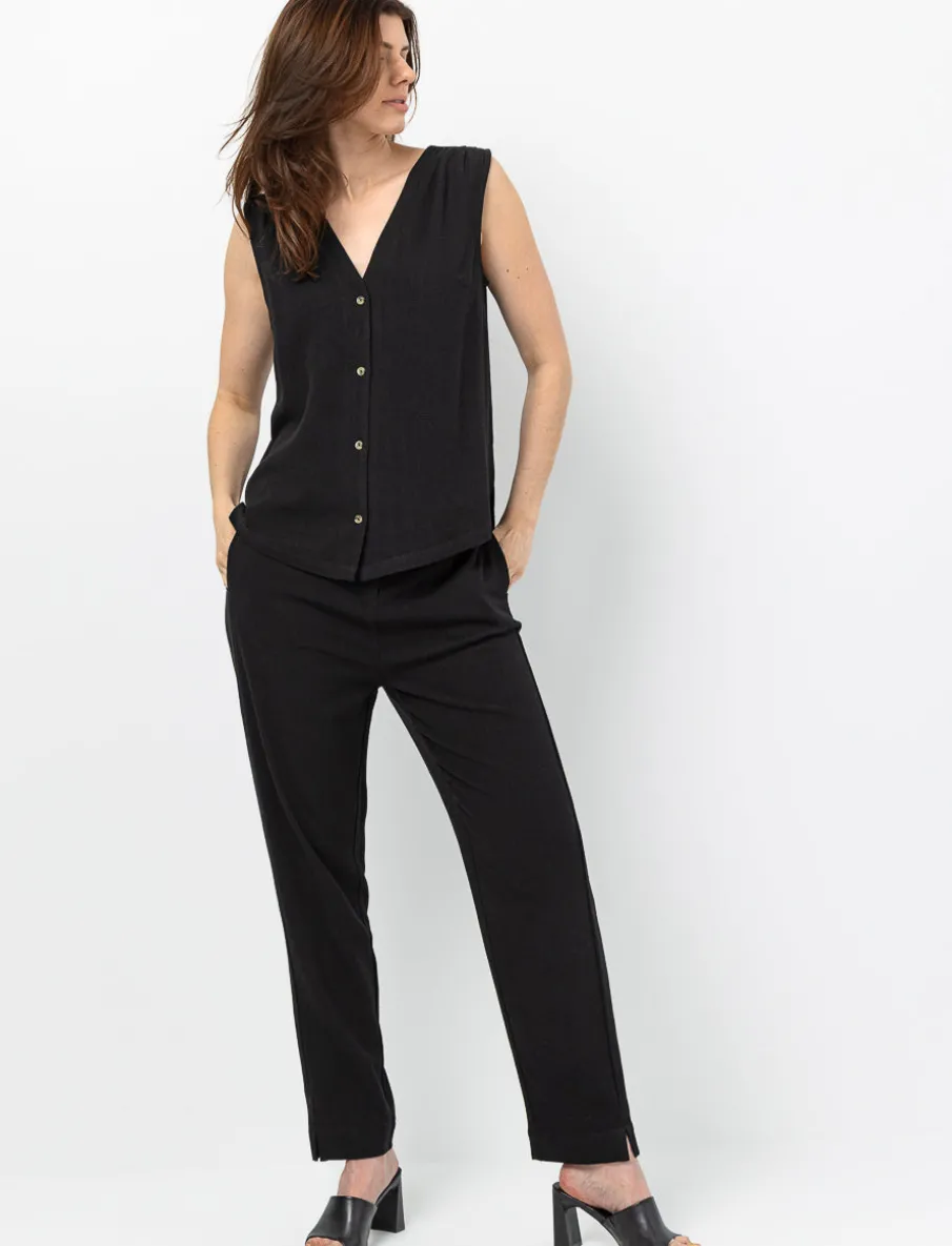 Washed Linen Straight-leg Trousers