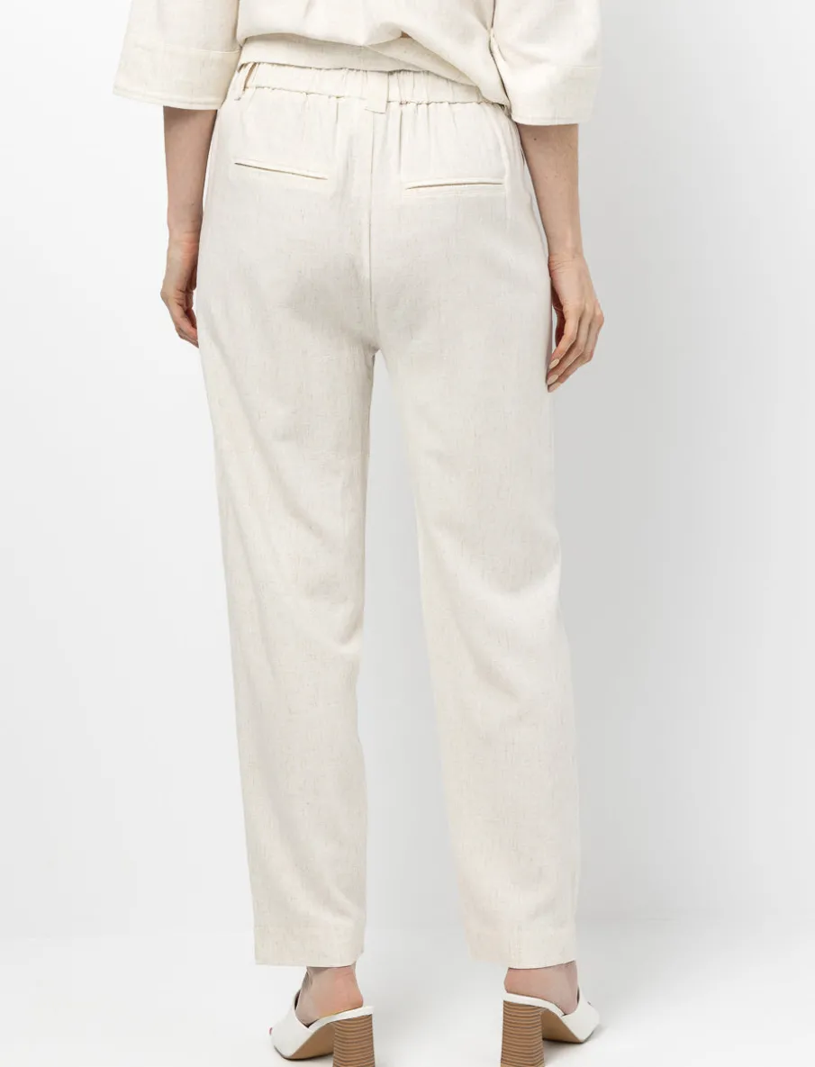Washed Linen Straight-leg Trousers