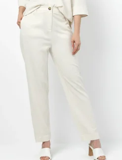 Washed Linen Straight-leg Trousers