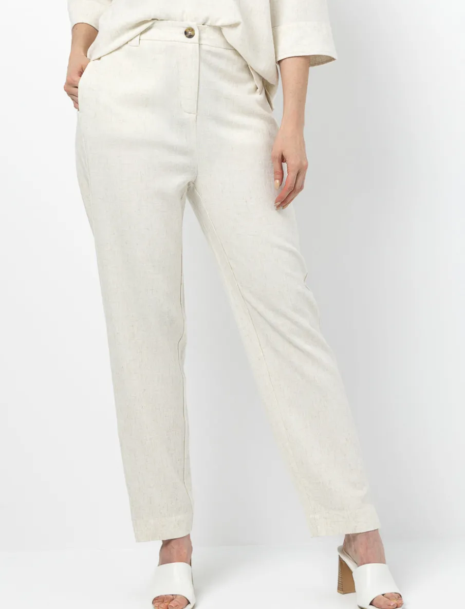 Washed Linen Straight-leg Trousers
