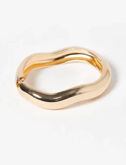 Wavy-shaped Bangle Bracelet