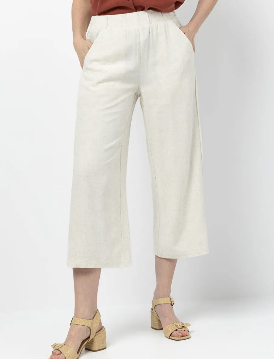 Wide-leg Capri Pants