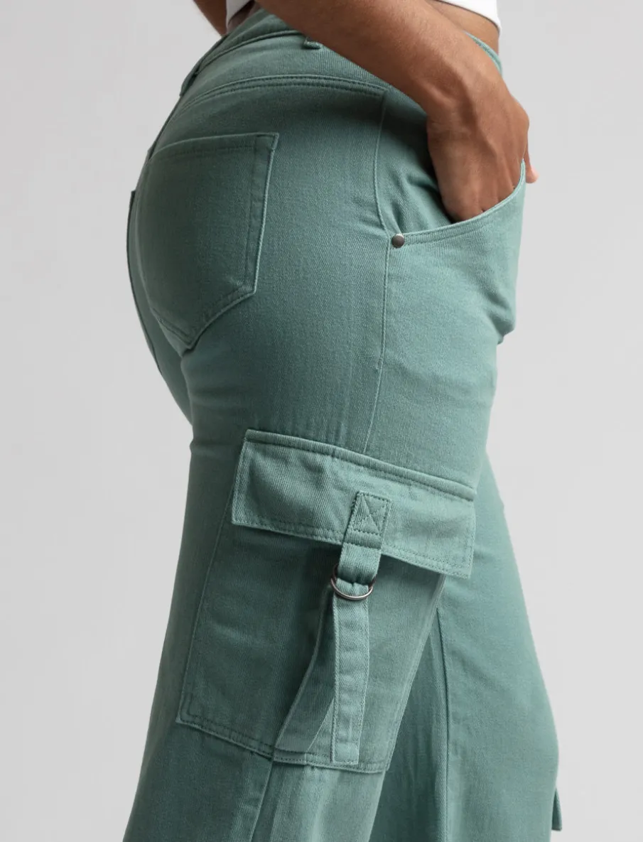 Wide-leg Cargo Jeans