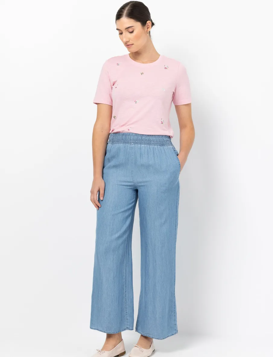 Wide-leg Casual Trousers