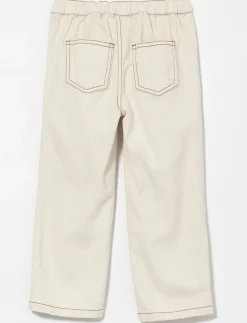 Wide-leg Denim Pants - Little Girl