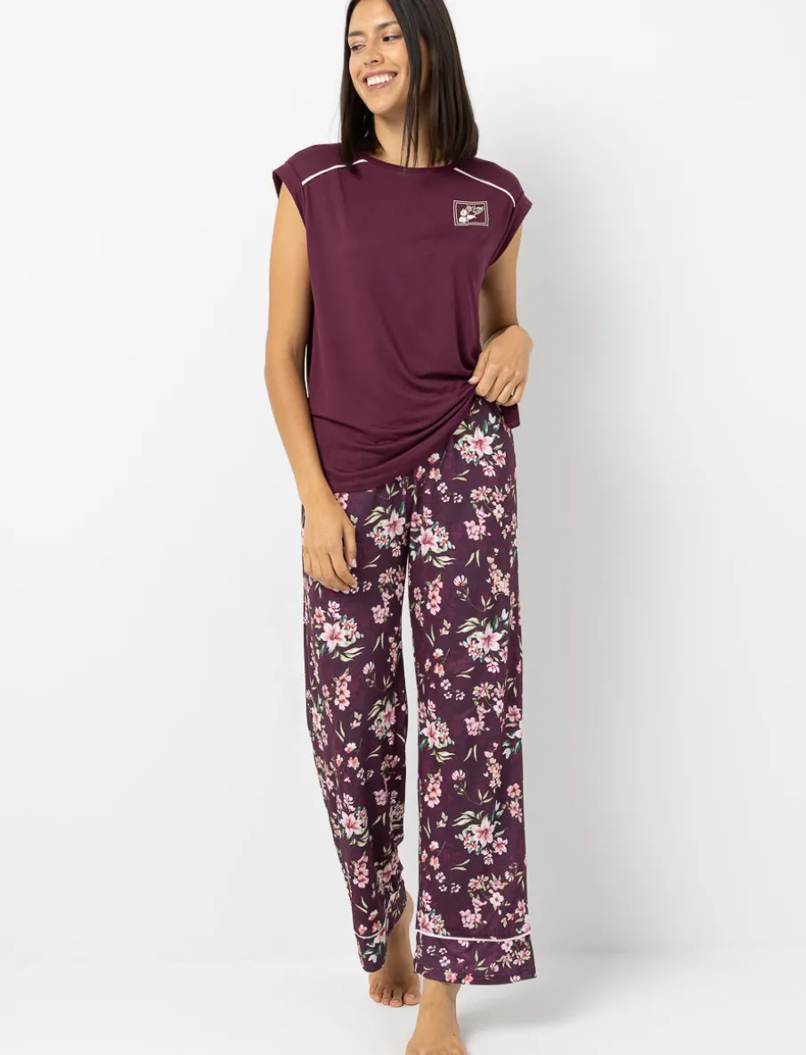 Wide-leg Floral PJ Pants