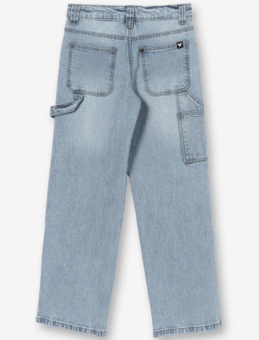 Wide-leg Jeans with Elastic Waistband