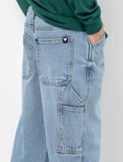Wide-leg Jeans with Elastic Waistband
