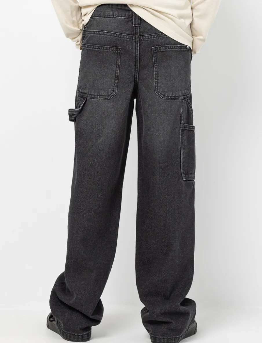 Wide-leg Jeans with Elastic Waistband