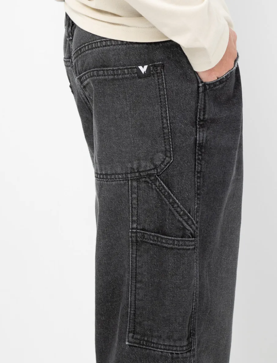 Wide-leg Jeans with Elastic Waistband