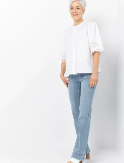 Wide-leg Jeans with Patch Pockets
