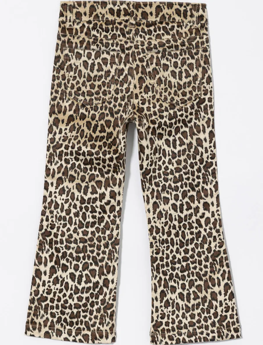 Wide-leg Leopard Print Pants - Little Girl