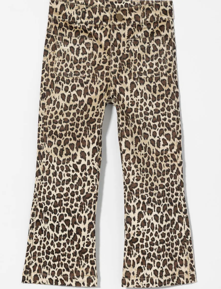 Wide-leg Leopard Print Pants - Little Girl
