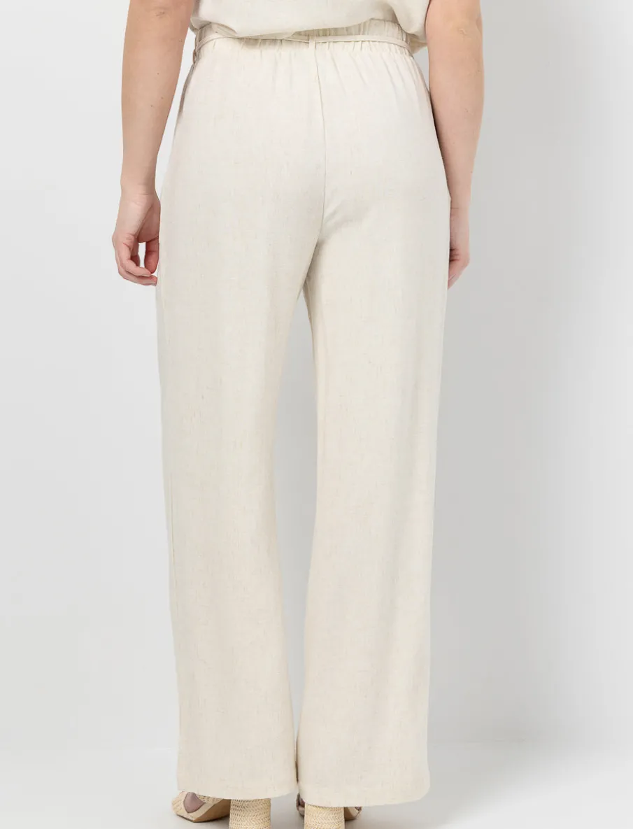 Wide-Leg Linen Pants