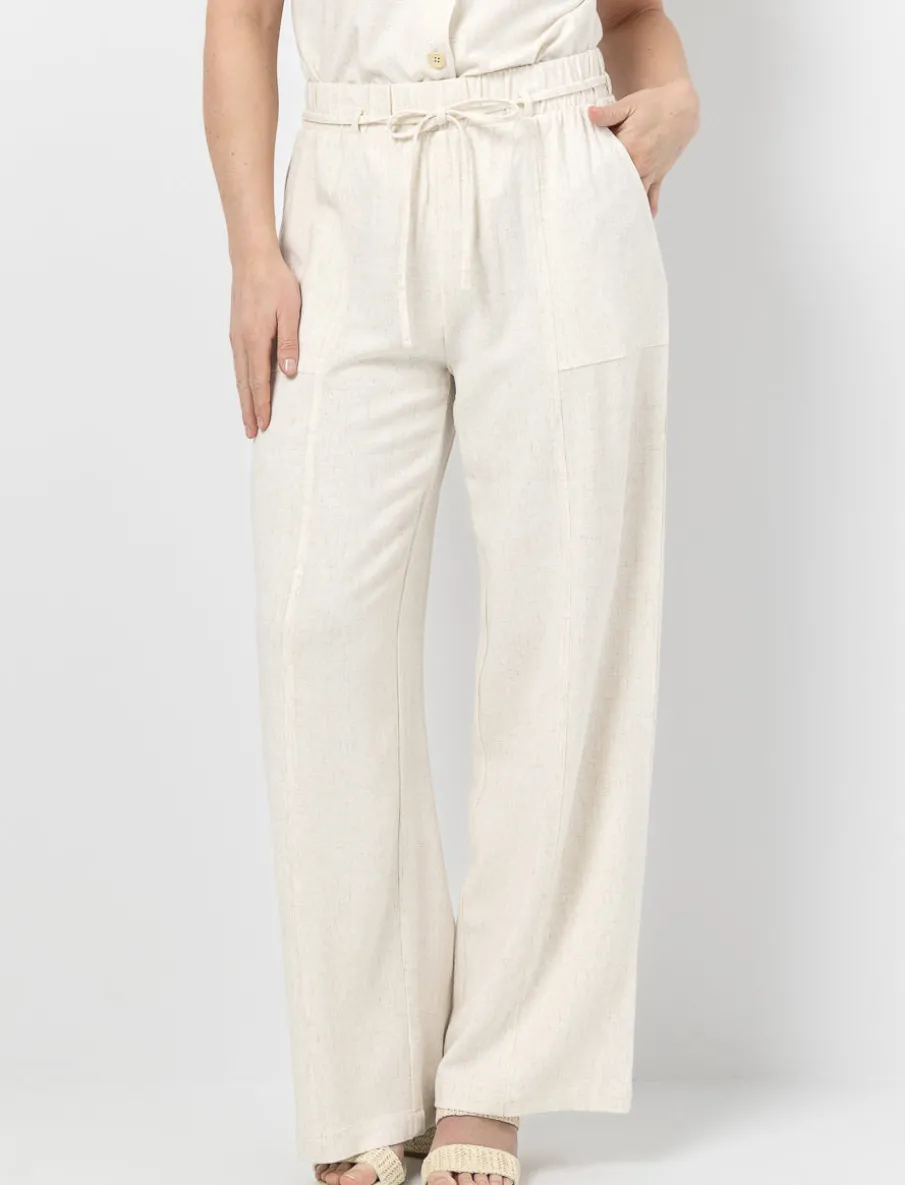 Wide-Leg Linen Pants