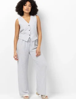 Wide-leg Linen Trousers