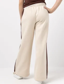 Wide-leg Pants with Contrast Stripes