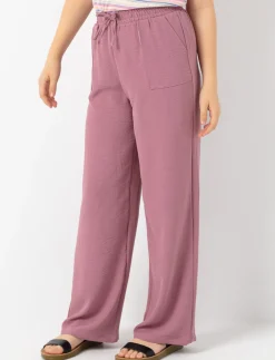 Wide-leg Pants with Elastic Waistband