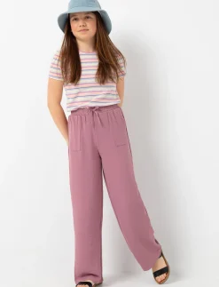 Wide-leg Pants with Elastic Waistband