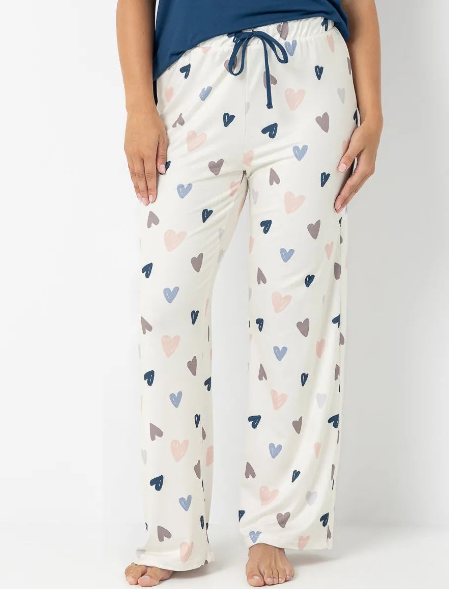 Wide-leg Printed PJ pants