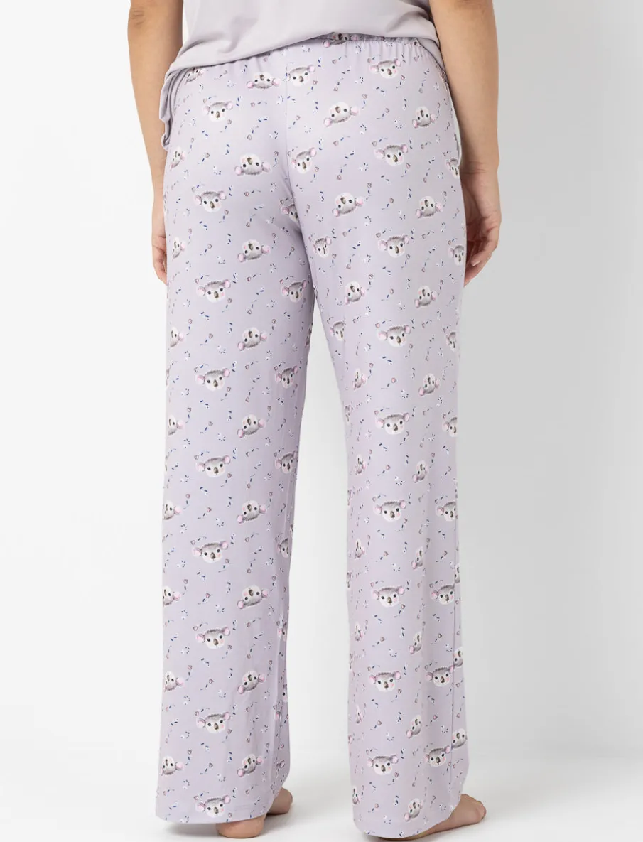 Wide-leg Printed PJ pants