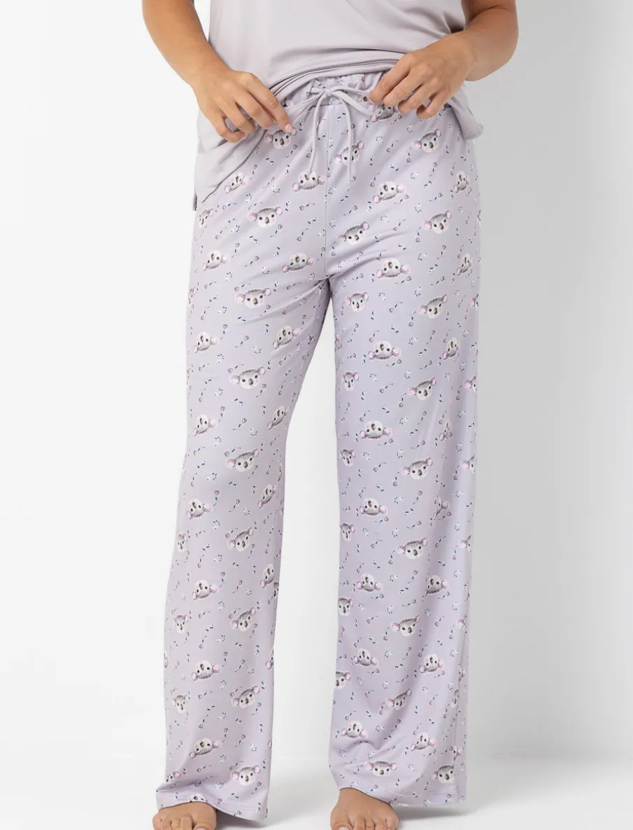 Wide-leg Printed PJ pants